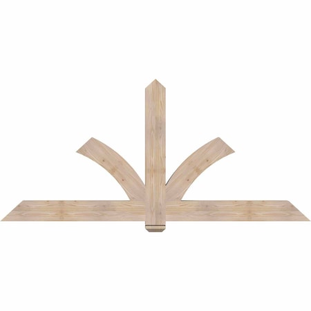 Ekena Millwork Redmond Smooth Timber Gable Bracket, Douglas Fir, 84"W x 38"H x 3 1/2"D x 5 1/2"F, 11/12 Pitch GBW084X38X0406RED00SDF